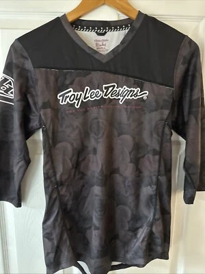 Troy Lee Designs TLD Womens Floral Mischief Cycling Jersey Grey Camo Small - Image 1 of 4