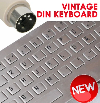 ANTIVANDAL EDELSTAHL AT + PS/2 TASTATUR KEYBOARD MASCHINENBAU KIOSK INFOTERMINAL - Bild 1 von 4