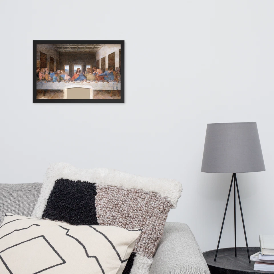 The Last Supper by Da Vinci - Renaissance Framed Art Print Wall Decor, Famous - Image 1 of 3