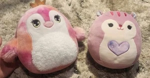 Squishmallow San Valentín Ardilla Pingüino Rosa Lote de 2 - Imagen 1 de 13