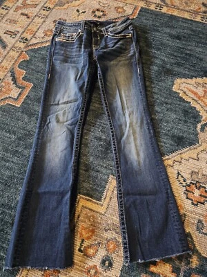 Vigoss Stella Classic Slim Bootcut Jeans Measure 28x32 Heritage Heavy Stitch 3 - Image 1 of 4