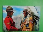 AK Mountie and Indian Chief Sitting Eagle Canada Ansichtskarte Kanada