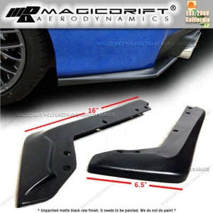 Universal Rear Bumper Aprons Side Spats Splash Guard Extend Valance Lip Black PU - Picture 1 of 5