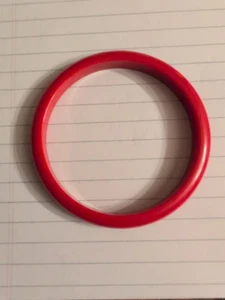 Vintage thick Red Bangle Plastic Bracelet 3inch Diameter 2 - Picture 1 of 2