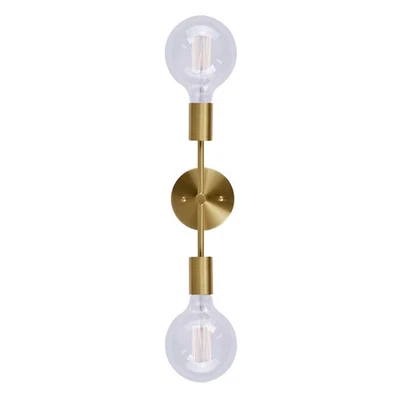 Forte Lighting 7117-02 Baton 2 Light Wall Sconce - Gold - Image 1 of 4