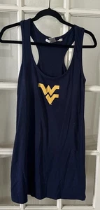 WVU West Virginia Mountaineers Dress Racer Back Women's Large Mini - Picture 1 of 9