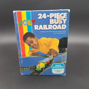Vintage Kind Gabriel 24 Teile Busy Railroad Kinder Set mit Box Spielzeug Zug - Bild 1 von 5