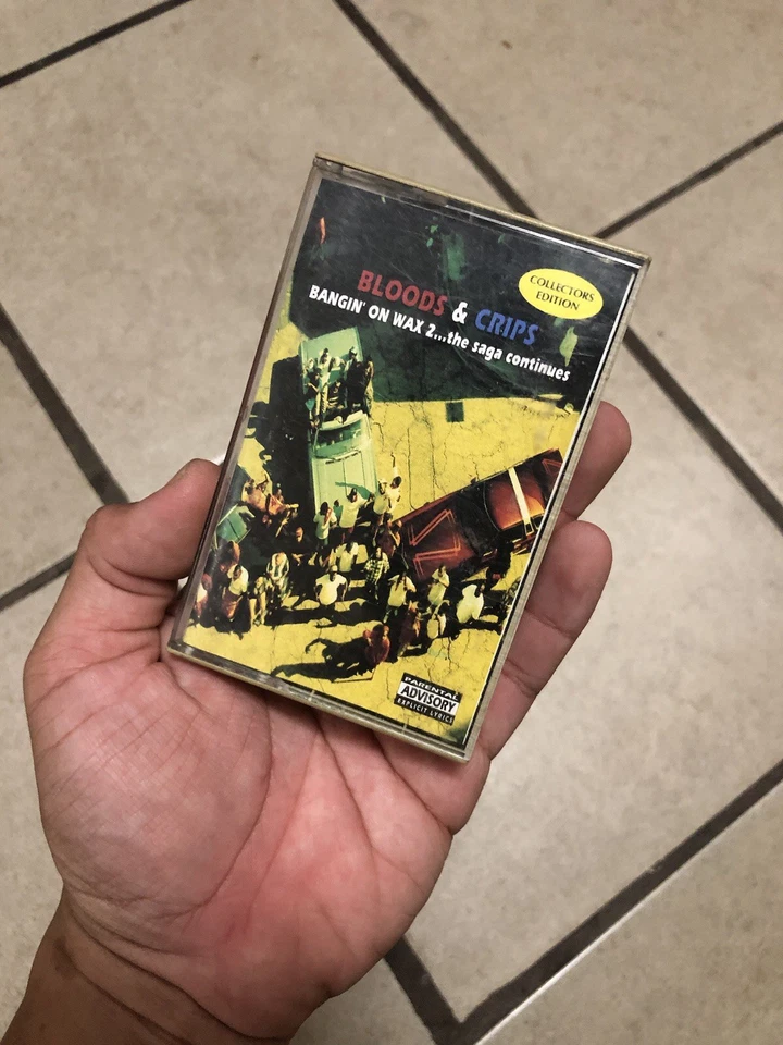  Bloods & Crips ‎– Bangin On Wax 2 Saga Continues RARE CALI RAP PUMP* '94  - Image 1 of 4