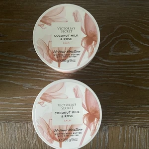 2 NWT- Victoria’s Secret - Coconut Milk & Rose Natural Beauty Body Butter 9 Oz. - Picture 1 of 4