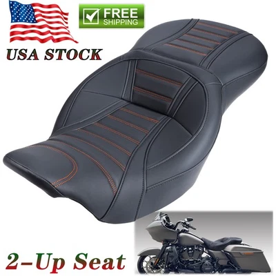 Driver Passenger 2up Seat For Harley Touring Street Electra Road Glide 2009-2024 Foto 1 de 4