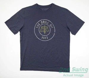 New W/ Logo Mens Peter Millar T-Shirt Medium M Gray MSRP $40 - Picture 1 of 3