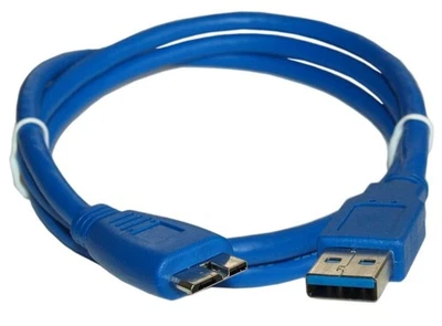 6ft USB 3.2 Gen 1 SUPERSPEED 5Gbps Type A to Micro-B Male Cable  BLUE - Image 1 of 3
