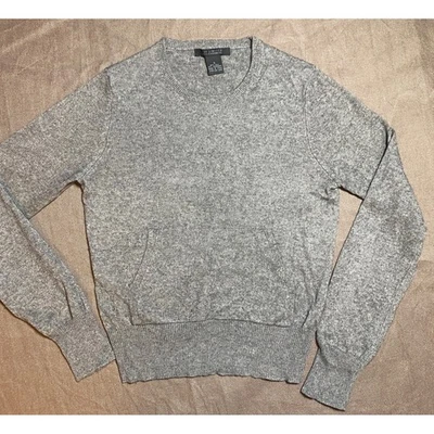 Suéter Pullover The Limited Seda Cachemira Cuello Redondo Bolsillo Gris Para Mujer Talla S Foto 1 de 4