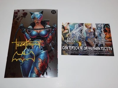 ABSOLUTE BATMAN #13 NYCC Spot Foil Virgen FIRMADO + COMENTARIO Tyler Kirkham Certificado de Autenticidad Casi Nuevo Foto 1 de 4