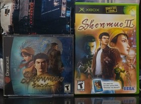 Shenmue (Sega Dreamcast, 1999) & Shenmue 2 Xbox w/manual book, discs clean, CIB