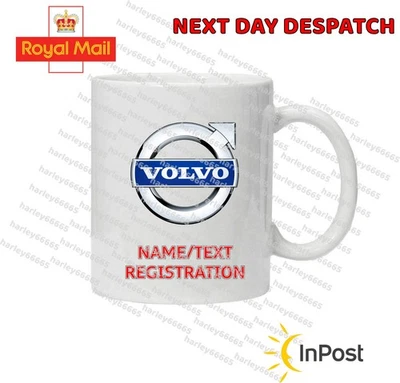 Personalised Mug Volvo & NAME Custom 325 ml Cup 3 Designs Two Sided white - Image 1 of 4