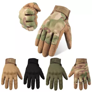 Tactical Gloves Breathable Anti-slip Touchscreen Full Finger For Outdoor Sports - Picture 1 of 15