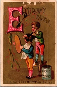 1800s Victorian Trade Card - S.D. Sollers Children's Shoes - Philadelphia - Picture 1 of 2