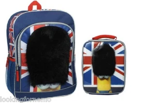 Mochila y kit de almuerzo a juego Despicable Me Minions de la Guardia Real Británica nuevo con etiquetas - Imagen 1 de 3