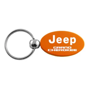 Llavero y llavero Jeep Grand Cherokee - Llavero de metal de aluminio - Naranja ovalado - Imagen 1 de 3