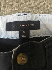 Kids Boys Navy Blue Tommy Hilfiger Dress Pants Slacks Adjustable Band Sz 16 Navy - Picture 1 of 8