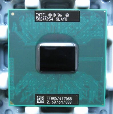 Intel Core 2 Duo T9500 2.6GHz 6M 800 CPU Laptop Processor Dual-Core TESTED CPU - Image 1 of 3