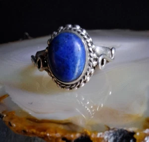 Ring Silber 925 Lapislazuli attraktiv kraftvoll sinnlich schön 16,5 mm 5g - Bild 1 von 8