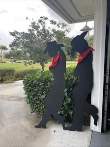 Wooden Life size Cowboy & Cowgirl Set (Pair) - Picture 1 of 3