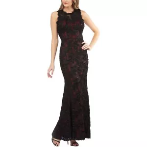 JS COLLECTIONS Women's Sequined Floral-lace Ball Gown Dress TEDO - Picture 1 of 2