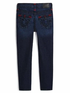 NWT TRUE RELIGION $129 BOYS INDIGO MOOD GENO SUPER T FLAP POCKET JEANS SZ 10 - Picture 1 of 6