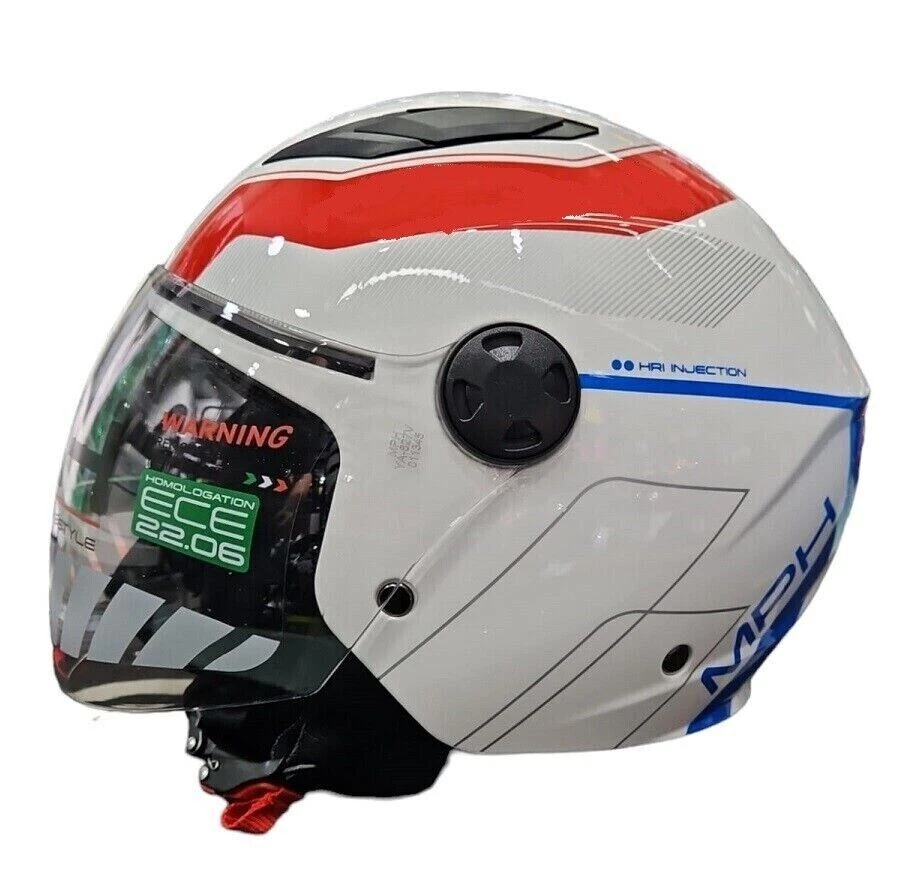CASSCO MPH STAR STREET  WHITE-RED-BLUE  TG:M ECE: 22.06  H6ST119M - Immagine 1 di 1