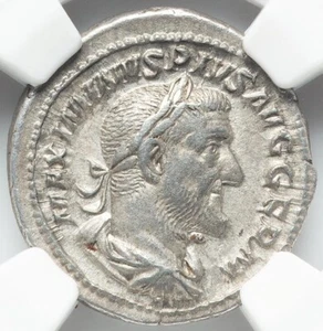 EMPIRE Maximinus Thrax I Signa NGC ChVF Silver Denarius Roman Ancient Coin D118 - Picture 1 of 4