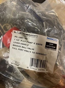 Nibco PC-585-70 Bronze Ball Valve 1-1/2" P X P Female Ends Press to Connect NEW - Picture 1 of 3
