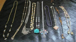 Lot of 10 Vintage Necklaces, Mixed Lot, longer length❤ - Picture 1 of 5