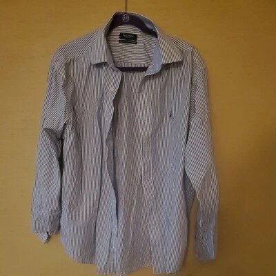 Nautica Classic Fit Ocean Washed Mens L/S Button Shirt Size 16 1/2 34/35 #109 - Image 1 of 4