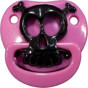 Chupete Pink Skull Binky Estilo Nuk Lindo Bebé Niña Ducha Regalo Bebé  - Imagen 1 de 2