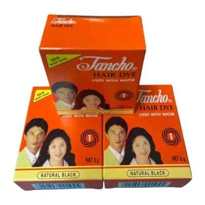3x Tancho Hair Dye Powder Natural Black 6 Gram (ORIGINAL 100%) - Picture 1 of 2