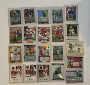 Lot Of 21 NFL Auto Relic Patch RC Rookie Jersey Serial Numbered Football Cards