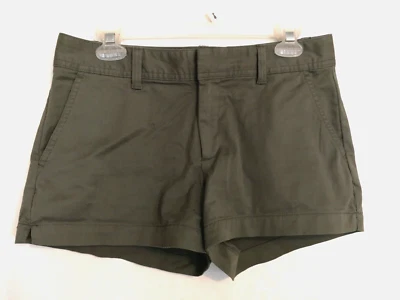Pantalones Cortos Gap Para Mujer 4P Pequeño Verde Chino Caqui Ciudad Cortos Informales Bolsillos Exterior Foto 1 de 4