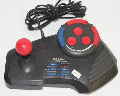 (AS-IS) Parts Bad Button - Vintage Quickshot Sega Genesis Joystick Controller  - Image 1 of 4