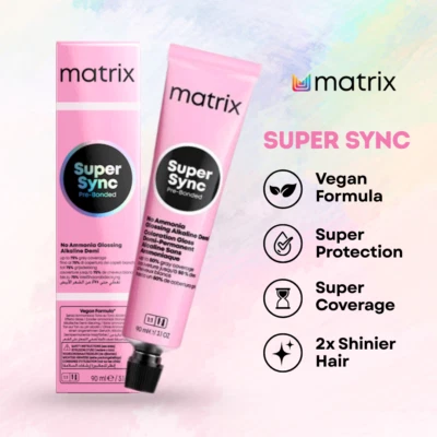 Cabello semipermanente alcalino brillante sin amoníaco Matrix Super Sync 3 oz Foto 1 de 4