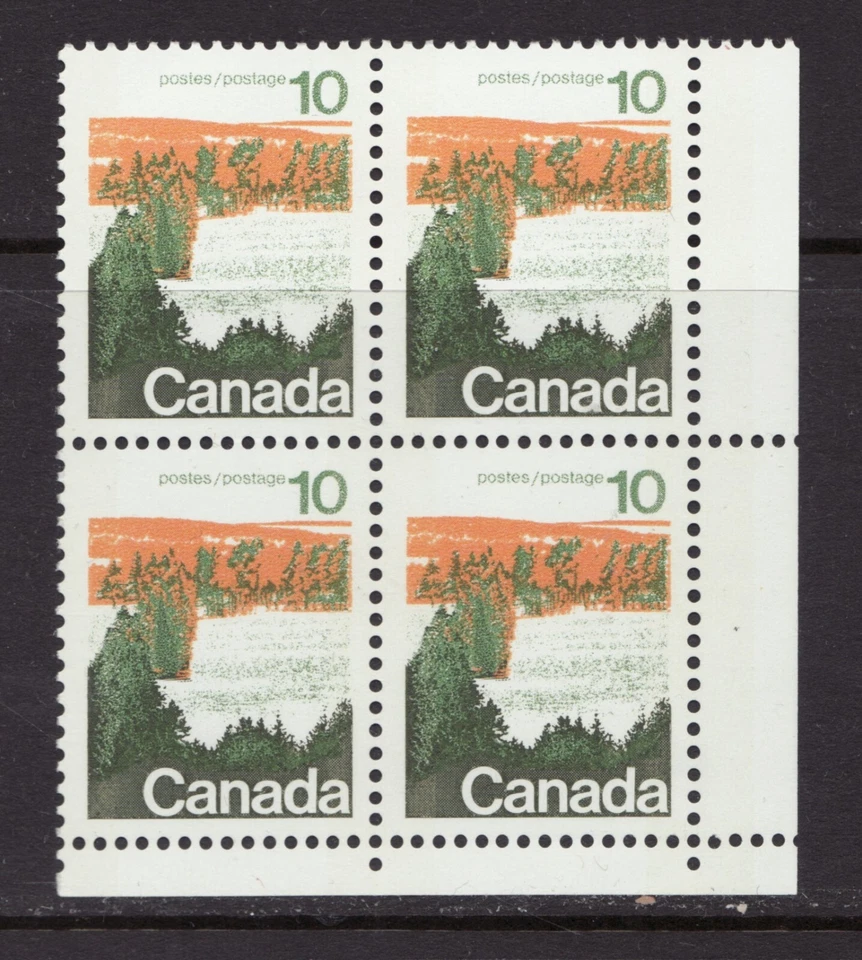 1973 - #594iii RL BL. W2B, DF, Ribbed vert - Canada Landscape Definitive cv$7.50 - Image 1 of 1