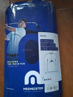 Megmeister Drynamo Long Sleeve, High Neck Men's Baselayer, White, M/L - Image 1 of 4