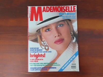 Mademoiselle January 1987 Hunter Reno Uma Thurman Stephanie Seymour Foto 1 de 4