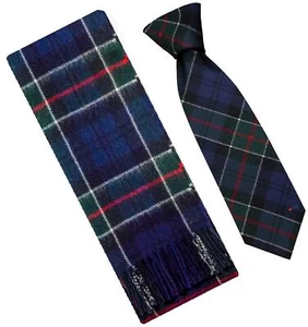 Conjunto de regalo de bufanda y corbata para hombre Colquhoun moderno diseño a cuadros tartán lana de cordero suave - Imagen 1 de 3