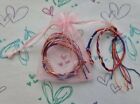Girls Party Bag Fillers Friendship / Wish Cord Colourful Rainbow Bracelets