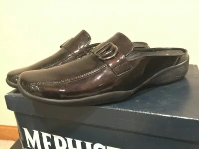 NIB Mephisto DHANA Black/Brown Patent Leather COMFORT Sole Mules Size 6.5M UK4 - Image 1 of 4