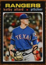 2020 Topps Heritage #307 Kolby Allard Texas Rangers