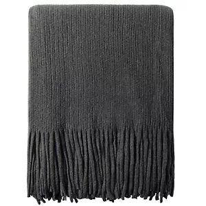 Acrylic Knitted Throw Blanket Lightweight and Soft Cozy Decorative Woven Blan... - Picture 1 of 6