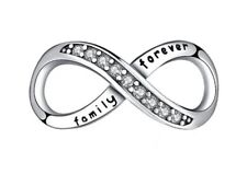 925 Sterling Silver Family Forever Infinity Love Charm for bracelet birthday UK